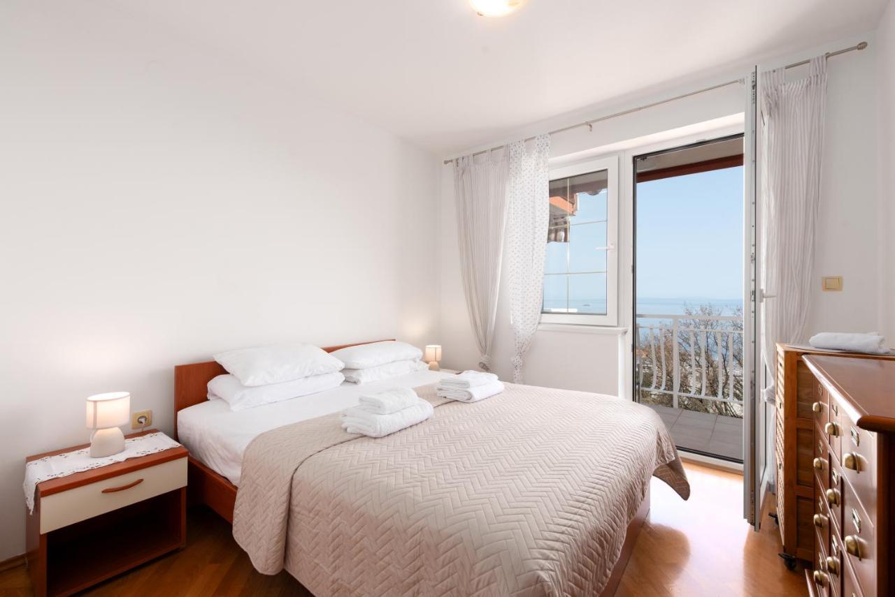 Cozy Apartment Bosnjak Near Opatija, With Sea View Terrace, Air Condition, Free Private Parking Ičići Dış mekan fotoğraf